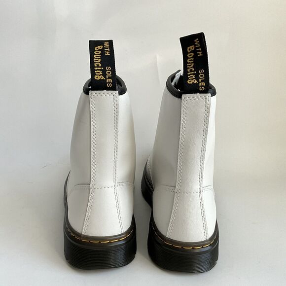Dr. Martens Leather Zavala Ankle Combat Boots White 9 - Picture 7 of 12